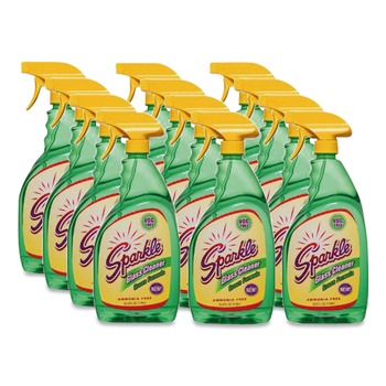 Sparkle 30345 33.8 oz. Bottle Green Formula Glass Cleaner (12/Carton)