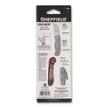 Knives & Multi-Purpose Tools | GreatNeck 12614 1.25 in. Blade 3.5 in. Aluminum Handle Quick Change Lock Back Utility Knife - Red image number 2
