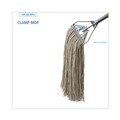 Mop Heads | Boardwalk BWK732C 32 oz. Economical Lie-Flat Cotton Fiber Mop Head - White (12/Carton) image number 4