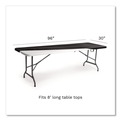 Table Covers & Skirts | Iceberg 16631 iGear 30 in. x 96 in. Polyester Fabric Table Top Cap Cover - Black image number 9