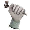 Food Service Disposable & Single Use Gloves | Ansell KCC13825 EN388: 4X42B 9 in. Long G60 Level 3 Economy Cut Resistant Gloves - Large (Size 9), Gray/Marled Gray (12 Pairs/Carton) image number 4