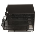 Condiment Organizers | Safco 3275BL 11.5 in. x 8.25 in. x 8.25 in. 7 Compartments 3 Drawer Hospitality Organizer - Black image number 7