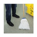 Mop Heads | Boardwalk BWK724RCT 24 oz. Cut-End Lie-Flat Rayon Wet Mop Head - White (12/Carton) image number 8