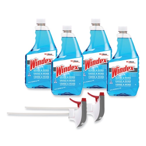 Disinfecting & Cleaning Solutions | Windex 327171 32 oz. Spray Bottle Original Glass Cleaner - Fresh Scent (4/Carton) image number 0
