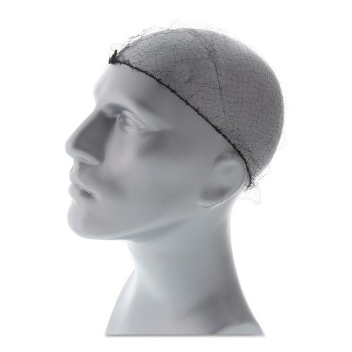 Hairnets & Hair Restraints | AmerCareRoyal RPH144LTBK28 28 in. Lightweight Latex-Free Nylon Hairnets - Black (2880/Carton) image number 0