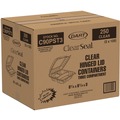 Food Containers & Lids | Dart C90PST3 ClearSeal 8.25 in. x 8.25 in. x 3 in. Hinged-Lid Plastic Containers - Clear (250/Carton) image number 0