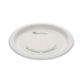 Plates | Pactiv Corp. PSP06EC EarthChoice Pressware 6 in. dia Compostable Dinnerware, Plate - White (750/Carton) image number 0