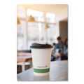 Cups | Vegware LV-12G 12 oz. 89-Series Paper Hot Cup - White/Green (1000/Carton) image number 3