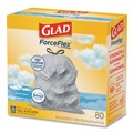 Drawstring & Kitchen Bags | Glad 78899 ForceFlex 24 in. x 27.38 in. 13 Gallon Kitchen Drawstring Trash Bags - Fresh Clean Scent/White (240/Carton) image number 3