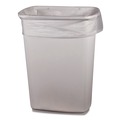 High-Density Trash Bags | Boardwalk Z4824LNKR01 10 Gallon 8 mic 24 in. x 24 in. High-Density Waste Can Liners - Natural (1000/Carton) image number 2