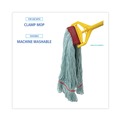 Mop Heads | Boardwalk BWK1400LEA EchoMop with Looped-End Synthetic/Cotton Wet Mop Head - Large, Blue image number 3