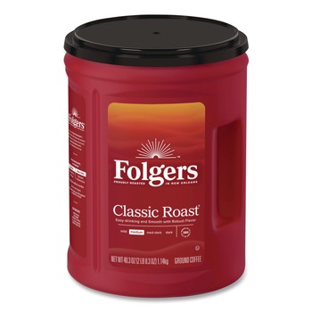  | Folgers 2550030419 40.3 oz Canister Ground Coffee - Classic Roast (6/Carton)