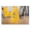 Signs | Boardwalk 3690904 10 in. x 2 in. x 26 in. 2-Sided Site Safety Wet Floor Caution Sign - Yellow image number 5