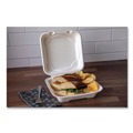 Food Containers & Lids | Eco-Products EP-HC81NFA Vanguard 8 in. x 8 in. x 3 in. 1-Compartment Renewable and Compostable Sugarcane Clamshells - White (200/Carton) image number 8