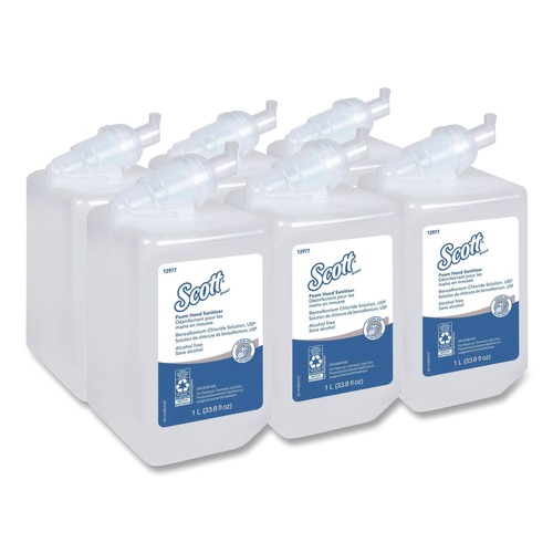 Hand Sanitizers | Scott 12977 Essential 1,000 mL Cassette Alcohol-Free Foam Hand Sanitizer - Unscented (6/Carton) image number 0