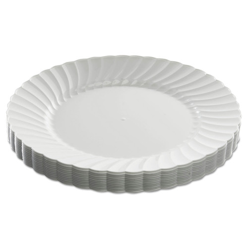Plates | WNA RSCW91512W 9 in. Diameter Classicware Dinnerware Plastic Plates - White (12/Pack) image number 0