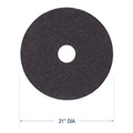 Floor Pads-Stripping | Boardwalk BWK4021BLA 21 in. Diameter Stripping Floor Pads - Black (5/Carton) image number 4