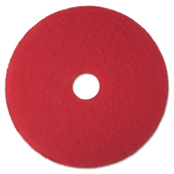 3M 5100-12 12 in. Low-Speed Buffer Floor Pads - Red (5/Carton)