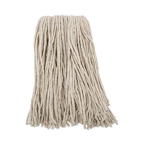 Mop Heads | Boardwalk BWK216CCT 16 oz. Cotton Premium Cut-End Wet Mop Heads - White (12/Carton) image number 0