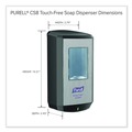 Soap Dispensers | PURELL 7834-01 CS8 5.79 x 3.93 x 10.31 1,200 mL Soap Dispenser - Graphite (1/Carton) image number 5