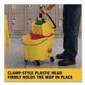 Handles & Braces | Rubbermaid Commercial FGH24600GY00 1 in. x 60 in. Fiberglass Gripper Mop Handle - Gray/Yellow image number 2