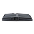 Waste Receptacle Lids | Rubbermaid Commercial FG131700BLA Hinged Dome 34.14 in. x 69.66 in. x 8.4 in. Tilt Truck Lid - Black image number 1
