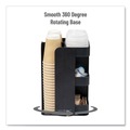 Perforated Roll & Hand Towels | Mind Reader CUPOSPIN-BLK 8 in. x 8 in. x 12 in. 8-Compartment Anchor Collection Coffee Cup, Lid, and Condiment Carousel Countertop Organizer - Black image number 6