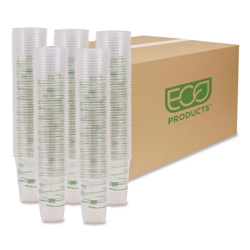 Cups | Eco-Products EP-CC16-GSPK 16 oz. GreenStripe Renewable and Compostable Cold Cups - Clear (50/Pack) image number 0