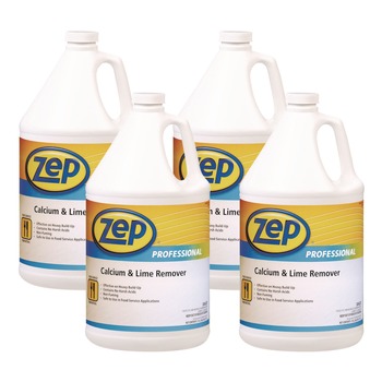 LIME AND RUST REMOVERS | Zep Professional 1041491 1 Gallon Bottle Calcium and Lime Remover - Neutral (4/Carton)