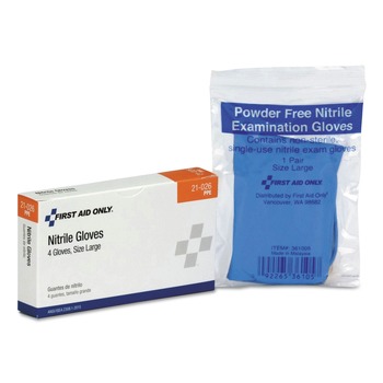 First Aid Only 21-026-001 ANSI Compliant Exam Gloves First Aid Kit Refill