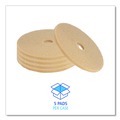 Floor Pads-Cleaning, Buffing & Polishing | Boardwalk 7000126614 27 in. Diameter Burnishing Floor Pads - Tan (5/Carton) image number 4