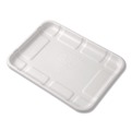 Food Containers & Lids | Eco-Products EP-MP2SNFA 8.5 in. x 6.2 in. x 0.5 in. Sugarcane Fiber Meat and Produce Food Trays - White (400/Carton) image number 4