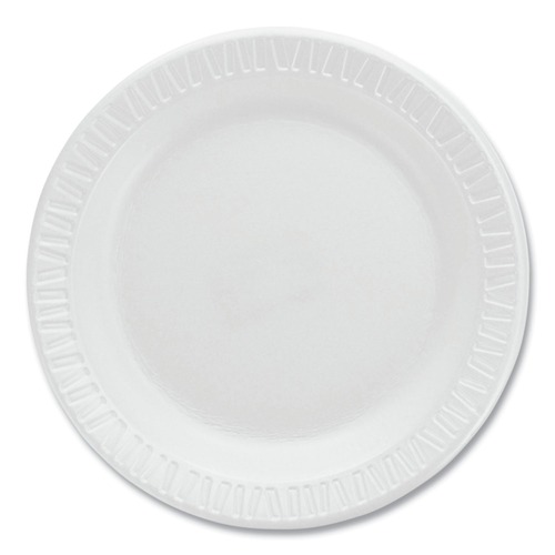 Plates | Dart 6PWQR 6 in. Mediumweight Foam Dinnerware Plates - White (125/Pack) image number 0