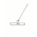 Handles & Braces | Rubbermaid Commercial FGM146000000 Snap-On Fiberglass 1 in. Diameter x 60 in. Dust Mop Handle - Gray/Black image number 3