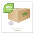 Cup Lids | Eco-Products EP-ECOLID-8 EcoLid PLA Renewable/Compostable 8 oz Hot Cup Lids - White (800/Carton) image number 4