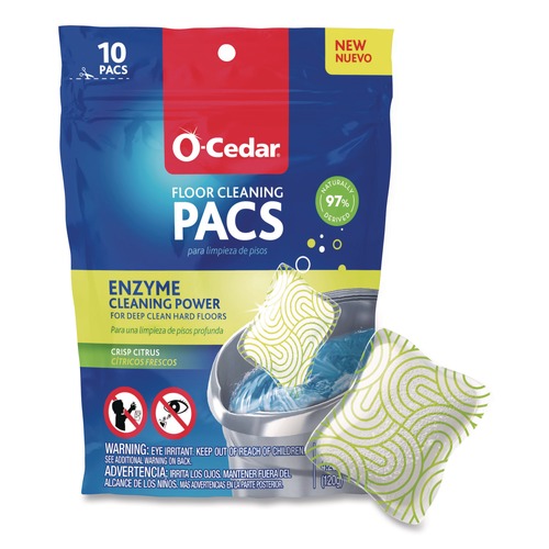 Floor Cleaners | O-Cedar 172400CT Cleaning PACS - Crisp Citrus Scent (8 Packs/Carton) image number 0