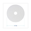 Floor Pads-Cleaning, Buffing & Polishing | Boardwalk BWK4014WHI 14 in. Diameter Polishing Floor Pads - White (5/Carton) image number 5
