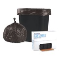 Low-Density Trash Bags | Boardwalk H4832RKKR01 16 Gallon 0.35 mil 24 in. x 32 in. Perforated Roll Low-Density Waste Can Liners - Black (50 Bags/Roll, 10 Rolls/Carton) image number 1