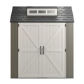 Storage | Rubbermaid 2145548 337 cu-ft. 7 ft. x 7 ft. x 8 ft. Storage Shed - Brown image number 1