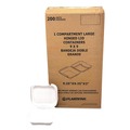 Food Containers & Lids | Plastifar 12084 9 in. x 10 in. x 3 in. Foam Hinged Lid Containers - White (200/Carton) image number 0