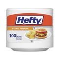 Plates | Hefty D28100 8.88 in. Soak Proof Tableware Foam Plates - White (100/Pack) image number 2