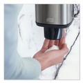 Soap Dispensers | Tork 466000 4.25 in. x 4.25 in. x 11.38 in. 1 Liter Bottle 33 oz. Bottle Foam Skincare Manual Dispenser - Stainless Steel image number 10