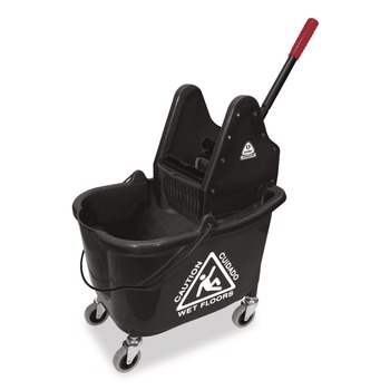 Nexstep Commercial Products 96998 Premier Downpress Mop Bucket and Wringer, 35 qt, Black
