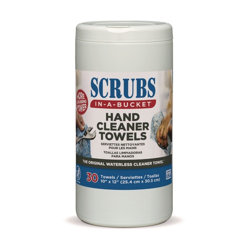 Hand Sanitizing Wipes | SCRUBS 42230 10 in. x 12 in. Hand Cleaner Towels - Blue/White image number 0