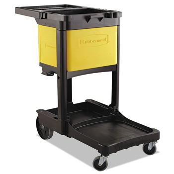 JANITORIAL CART ACCESSORIES | Rubbermaid Commercial FG618100YEL Locking Cabinet For Cleaning Carts - Yellow