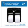 Toilet Tissue Dispensers | Scott 44518 11.25 in. x 6.31 in. x 12.75 in. Pro High Capacity Coreless SRB Tissue Dispenser - Black (1/Carton) image number 1