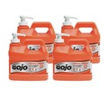 Hand Soaps | GOJO Industries 0958-04 NATURAL ORANGE 0.5 Gallon Pump Bottle Pumice Hand Cleaner - Citrus (4/Carton) image number 0