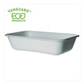 Food Containers & Lids | Eco-Products EP-SCRC32NFA 32 oz 4.71 in. x 7.01 in. x 1.04 in. Sugarcane Fiber WorldView Vanguard Rectangular Container - White (400/Carton) image number 4
