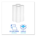 Low-Density Trash Bags | Boardwalk H7658HWKR01 38 in. x 58 in. 60 gal. Low-Density Waste Can Liners - White (100/Carton) image number 3