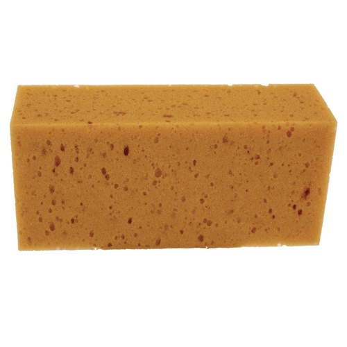 Sponges | Unger UNGSP010 3.75 in. x 8.5 in. x 2.75 in. Fixi-Clamp Sponge - Yellow image number 0